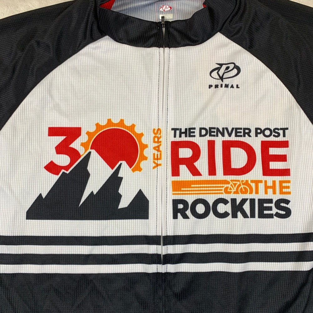 Primal Ride The Rockies 2015 Dirty Thirty Cycling Jersey Mens Large Full Zip - Picture 2 of 9